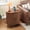 Walnut, variant on YANGLI Oval End Table with Storage & Charging Station, Fluted Accent Side Table with Sliding Door & Adjustable Shelf, Mid-Century Modern Nightstand for Living Room/Bedroom, Black (1-Pack)