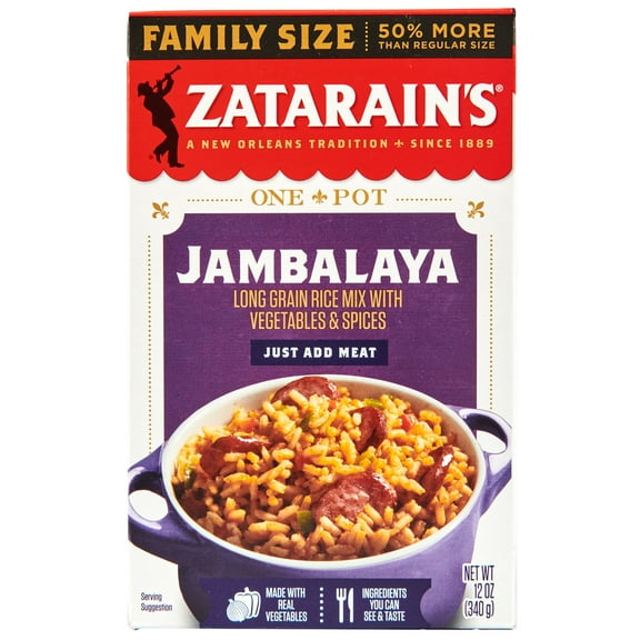 Zatarain's Family Size Jambalaya Rice Dinner Mix, 12.0 oz Box