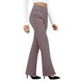 thumbnail image 2 of Womens High Waist Yoga Dress Pants Wide Leg Stretchy Work Slacks Business Casual Pull On Trousers with Pockets Camel 2XL, 2 of 9