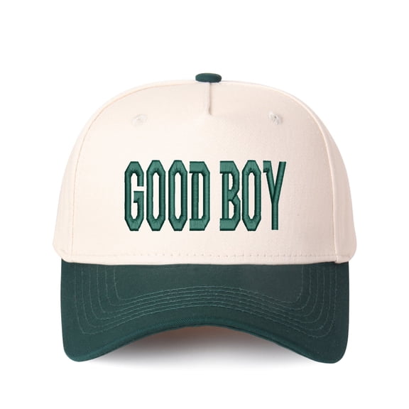 VERGIAC GOOD BOY Letter Embroidered Trucker Hat, Unisex Adjustable Snapback Mesh Cap for Daily Travel Outdoor Casual Wear