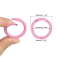 thumbnail image 2 of Uxcell 34mm Metal Spring O Rings Zinc Alloy Snap Clip Round Trigger Keyrings Buckle Pink 12 Pcs, 2 of 5