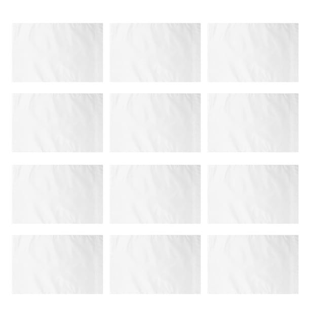 12 PCS Banderas en blanco Jardín DIY Haciendo decoraciones de bandera Patio exterior Banderas en blanco