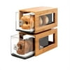 Rosseto Serving Solutions BD102 Bakery Column Natural Bamboo with 2 Small Acrylic Drawers