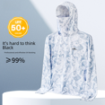 thumbnail image 4 of Ropa de verano para exteriores con protección solar, con capucha sensible al hielo, transpirable, resistente a los rayos UV, de seda helada, de secado rápido, abrigo suelto, ropa de pesca, 4 of 5