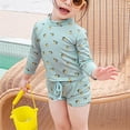 thumbnail image 4 of Mercatoo Baby/Toddler Swimsuit UPF 50+ Sun 𝐏rotection Zipper Bathing Suit 3Pcs Set Kids Beach Surf Diving Swimwear, 4 of 5