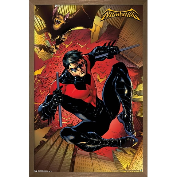 DC Comics - Nightwing - Jump Wall Poster, 22.375" x 34", Framed
