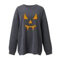 thumbnail image 2 of Nouveaux Hauts pour Femmes 2023 Mode Imprimé Col Rond Pull Manches Longues Blouse Confortable Chandail en Molleton Coupe Décontractée Surdimensionné pour Femmes, 2 of 6