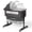 drak gray, variant on Baby Bassinet, 3-Level Adjustable Height with Wheels & Storage Basket, Breathable Mosquito Net,for Newborns and Infants,Light Gray