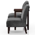 thumbnail image 4 of Mayetta Solid Wood 3-Piece Accent Table and Chairs Set, Light Gray, 4 of 5