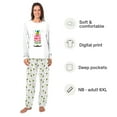 thumbnail image 2 of Family Matching Elf Themed Holiday Pajama Set, Festive Candy Cane and Hat Pattern with Pet Outfit, 2 of 7