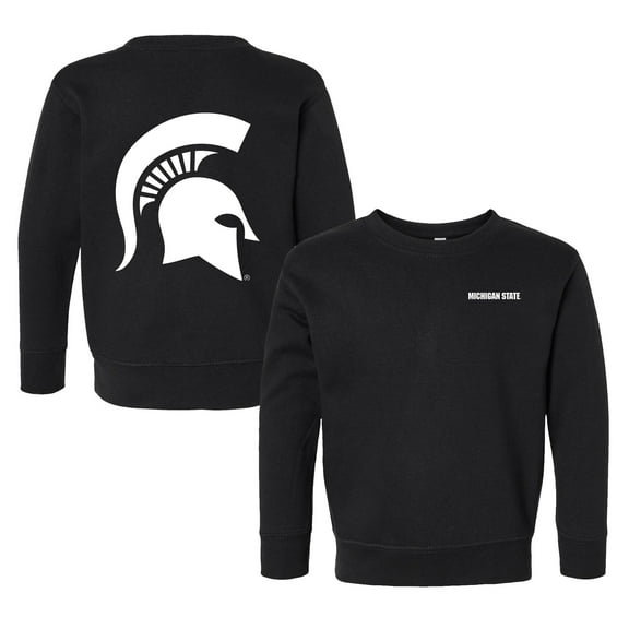 Toddler Chad & Jake Black Michigan State Spartans Logo Pullover Sweatshirt