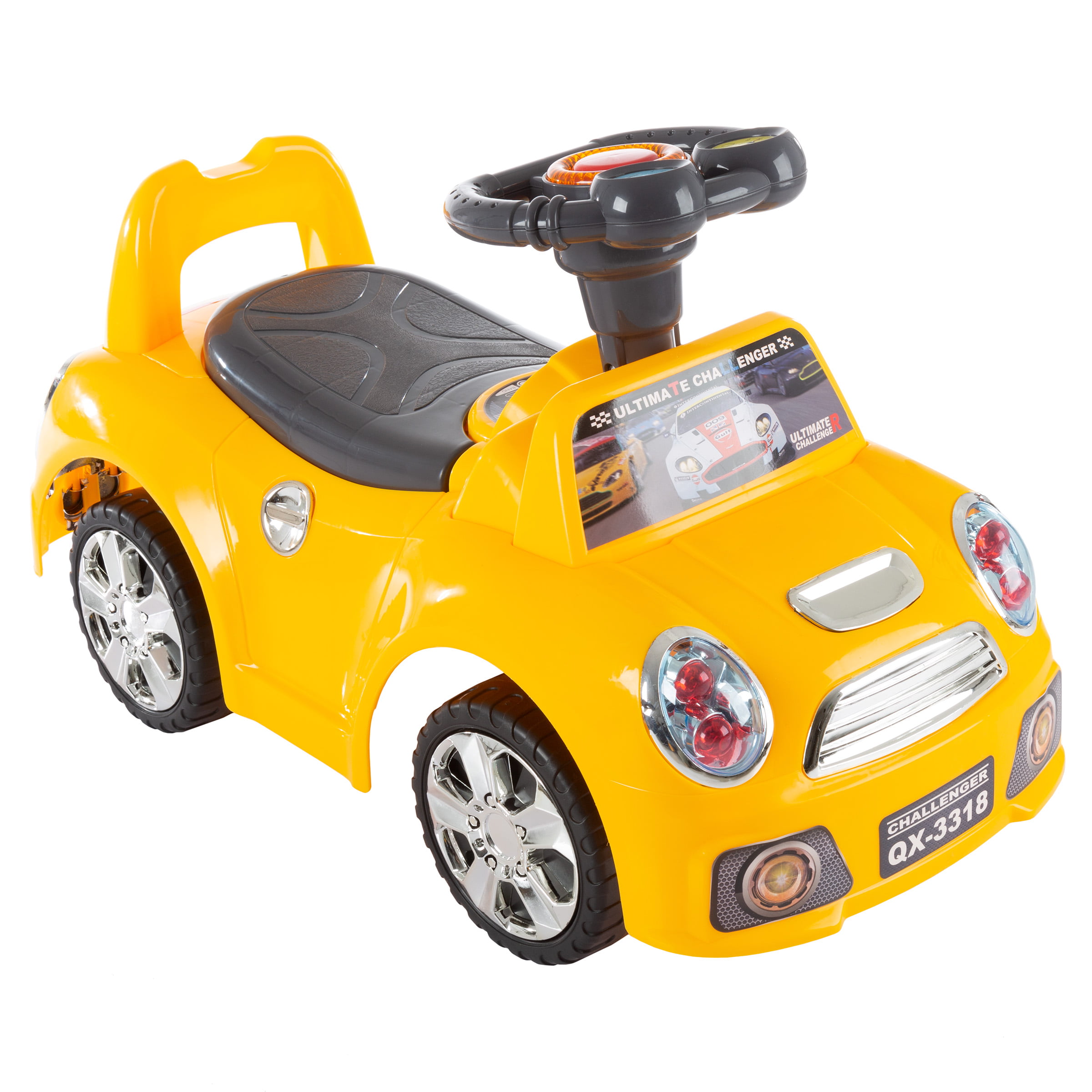 toy car baby sits in