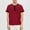 Red(New), variant on PNTUTB Summer Men's Striped Casual Half Buttoned Round Neck Pullover Short Sleeve Comfortable Tops