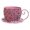 Pink, variant on Planter Pot Iron Teacup Flower Pot Creative Design Metal Construction for Indoor Outdoor Tabletop Display