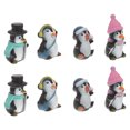 thumbnail image 2 of 8pcs Cartoon Ski Penguin Pendant DIY Keychain Pendant Micro Landscape Penguin Ornament Random Style, 2 of 9
