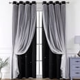 thumbnail image 1 of Xiao Hua Cortinas perforadas de estilo sencillo, ideales para dormitorio, sala y cocina (1 panel, 160 cm de largo x 132 cm de ancho, A81), 1 of 4