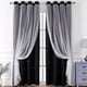 thumbnail image 1 of Nvzi Cortinas perforadas de estilo sencillo, ideales para dormitorio, sala y cocina (1 panel, 183 cm de largo x 132 cm de ancho, A81), 1 of 4