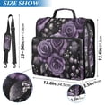 thumbnail image 2 of FORMRS Zipper Binder with Shoulder Strap 2-inch Ring 500 Sheet Capacity File Bag, Purple Roses, 2 of 5