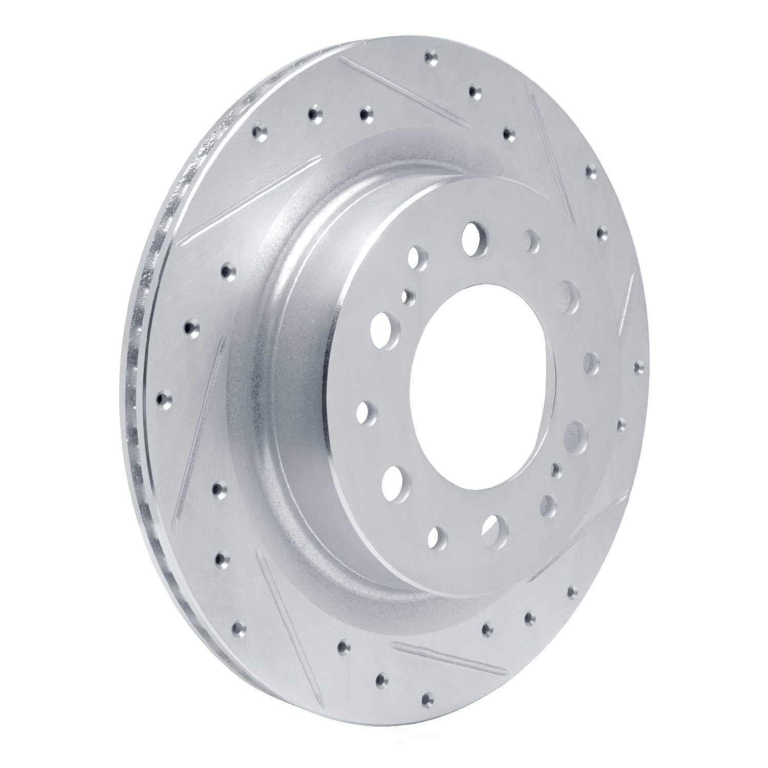 Dynamic Friction Company 631-76163R DFC Brake Rotor - Drilled And Slotted - Silver