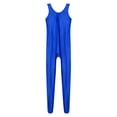 thumbnail image 6 of TiaoBug Womens Oil Sleeveless Bodycon Jumpsuit Sheer Full Body Sport Bodysuit Bodystocking Tight Swimsuit Blue M, 6 of 7