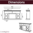 thumbnail image 3 of Cambridge 62-in. Summit Farmhouse Style Electric Fireplace Mantel with Deep Crystal Insert, Sandstone, 3 of 9