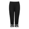 thumbnail image 1 of Qarigey Leggings de cintura alta Pantalones de yoga transpirables Pantalones de chándal de tres cuartos Ropa Prendas para la parte inferior del cuerpo Negro XXL Qarigey AP011138-18, 1 of 6