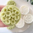thumbnail image 5 of Orgry 4Pcs/Set Flower Shape Round Mooncake Mold Chinese Pastoral Style Hand Pressure 3D Home DIY Fondant Cake Decoration Tools, 5 of 5