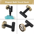 thumbnail image 2 of Towel Bar Set Black Gold 5 Pieces Bathroom Hardware Accessory Set Towel Holder Set for Bathroom SUS304 Stainless Steel Bathroom Accessories Set Wall Mounted 15.8 in, 2 of 6
