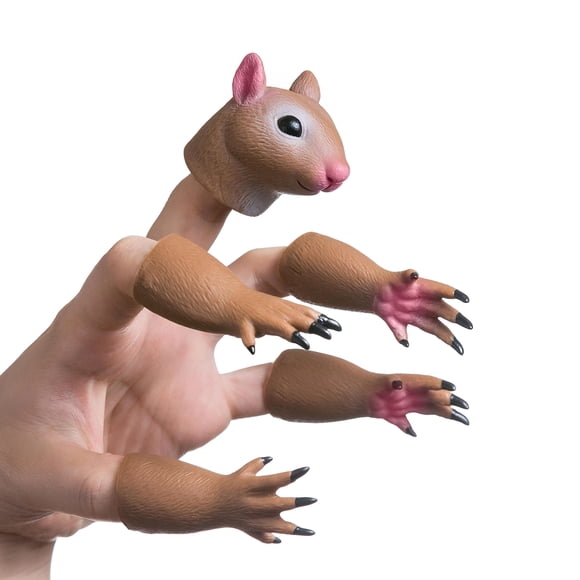 Set de marionetas con forma de ardilla y unicornio AQKILO® para todas las edades