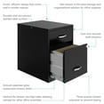thumbnail image 3 of Space Solutions 18" Deep 2 Drawer Letter Width Vertical File Cabinet with Accessory Drawer, Black, 3 of 16