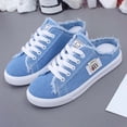 thumbnail image 2 of Women's White Canvas Shoes Black Canvas Fashion Sneakers for Women Comfortable Casual Tennis Shoes Low Top Walking Shoes, 2 of 7