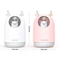 thumbnail image 2 of Mini humidificador de aire adorable alimentado por USB, rociador de niebla de aire para mesita de noche de bajo ruido, dormitorio en casa Jumpingount HA5232-01, 2 of 6