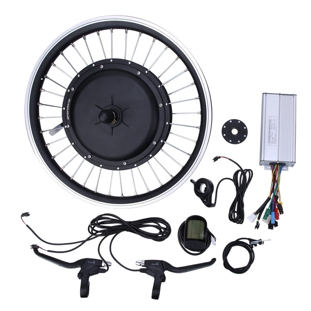Kit de conversión de bicicleta eléctrica, rueda de instrumento con pantalla KTLCD5 de 48V, 500W y 20 pulgadas (para volante de Cassette de tracción trasera)