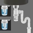 thumbnail image 3 of Fregadero Tubería de desagüe Fregadero flexible Tubería de desagüe de alcantarillado Tocador de baño Desagüe del fregadero Tubería de plomería - 32MM 32 mm Sunnimix Desagüe del lavabo del fregadero, 3 of 8