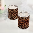 thumbnail image 2 of Yayeee 2 Pack Qtip Holder Bathroom Cotton Swab Canister with Lid Clear Dispenser Set, Leopard Pattern, 2 of 6