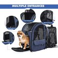 thumbnail image 4 of Mochila para Perros Gatos 90% Expandible, Bolsa Porta Gatos para Perros Pequeños Transpirable, Mochila Porta Gatos con Colchón de Felpa Desmontable, para Tren/Coche/Restaurante/A, 4 of 5