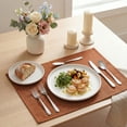 thumbnail image 7 of Sm:)e Rusty Orange Placemats 12 x 18 Inch Set of 6, Seasonal Washable Kitchen Dining Table Decoration for Home Party,240g（0.53lb）, 7 of 7