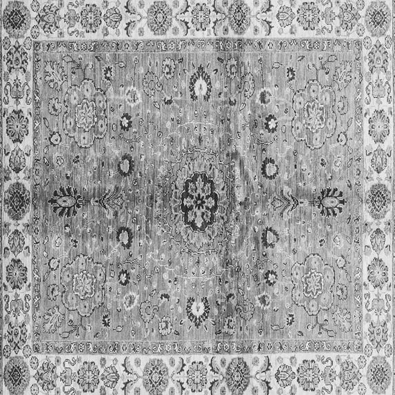 Ahgly Company Indoor Square Oriental Gray Traditional Area Rugs, 8' Square