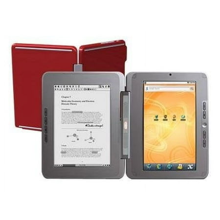 enTourage eDGe - Tablet - Linux with Google Android - 4 GB - 10.1" (1024 x 600) + 9.7" monochrome E Ink (1200 x 825) - SD slot - ruby red