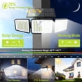 thumbnail image 2 of Luces solares daphino 2500LM para exteriores con sensor de movimiento, 4 unidades, 2 of 8