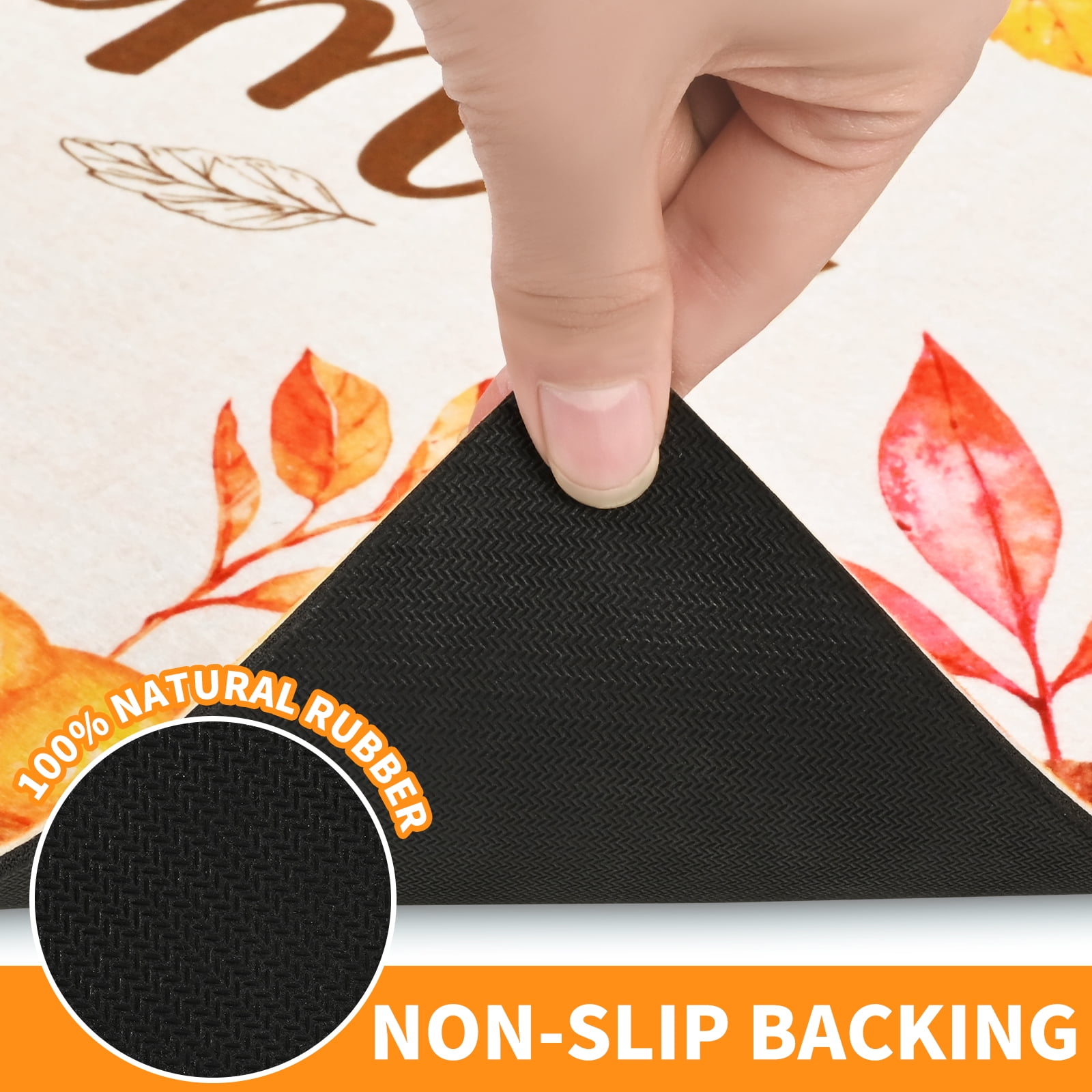 BLEUM CADE Thanksgiving Doormat Outdoor Rugs for Entrance,Pumpkin Outside Welcome Door Mats Fall Decorations for Home Decor Door Mat,18 x 30 inch