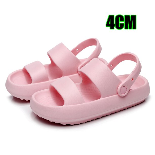 Sandalias de plataforma de playa para mujer, zapatos cómodos de suela suave verde EVA, antideslizantes, a la moda, para exteriores, Verano qym unisex