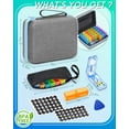 thumbnail image 2 of Monthly Pill Organizer 2 Times a Day, with Portable Hard Shell, Pill Cutter, 31-Day Box, Plastic Opening Pick, Monthly & Weekly Stickers, Convenient Medication Management, 2 of 8