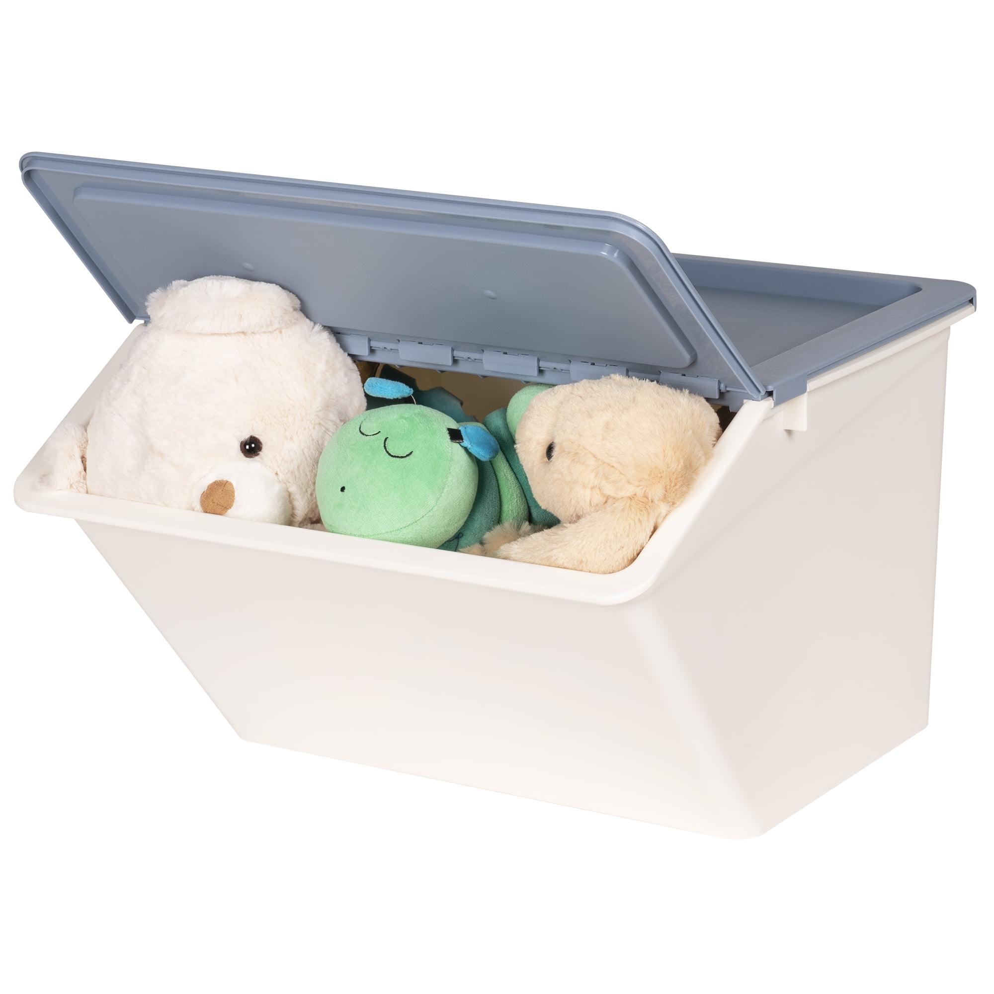 Neatfreak Kids Easy-Access Large Stackable Bin, Plastic, BLUE