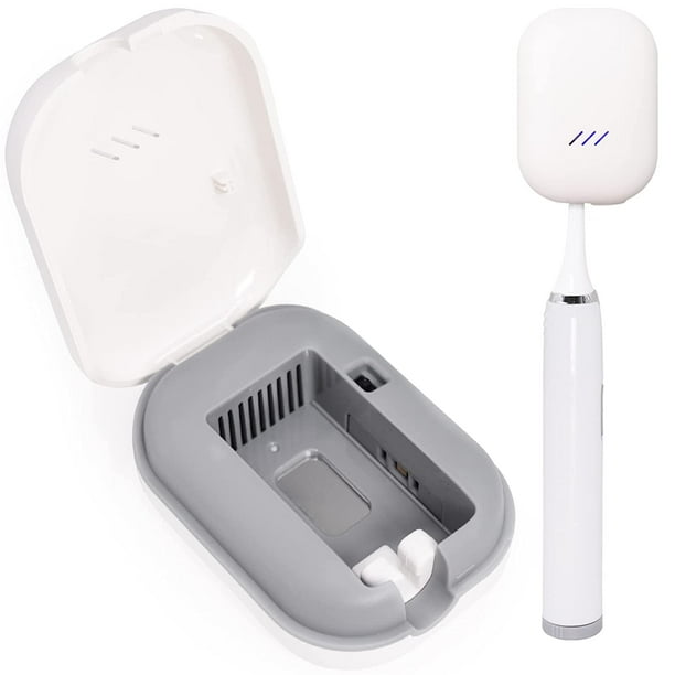 ZHAOCHENG (Blanco) Estuche desinfectante para cepillos de dientes, limpiador de cepillos de dientes recargable portátil, adecuado para todos los cabezales de cepillos de dientes, utilizado para el hog