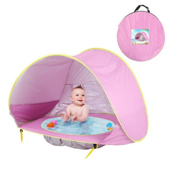 Tente de Plage pour Bébé avec Piscine Mise à Niveau 2021 Pliable et Pop-Up Facile Monde Océanique Unique