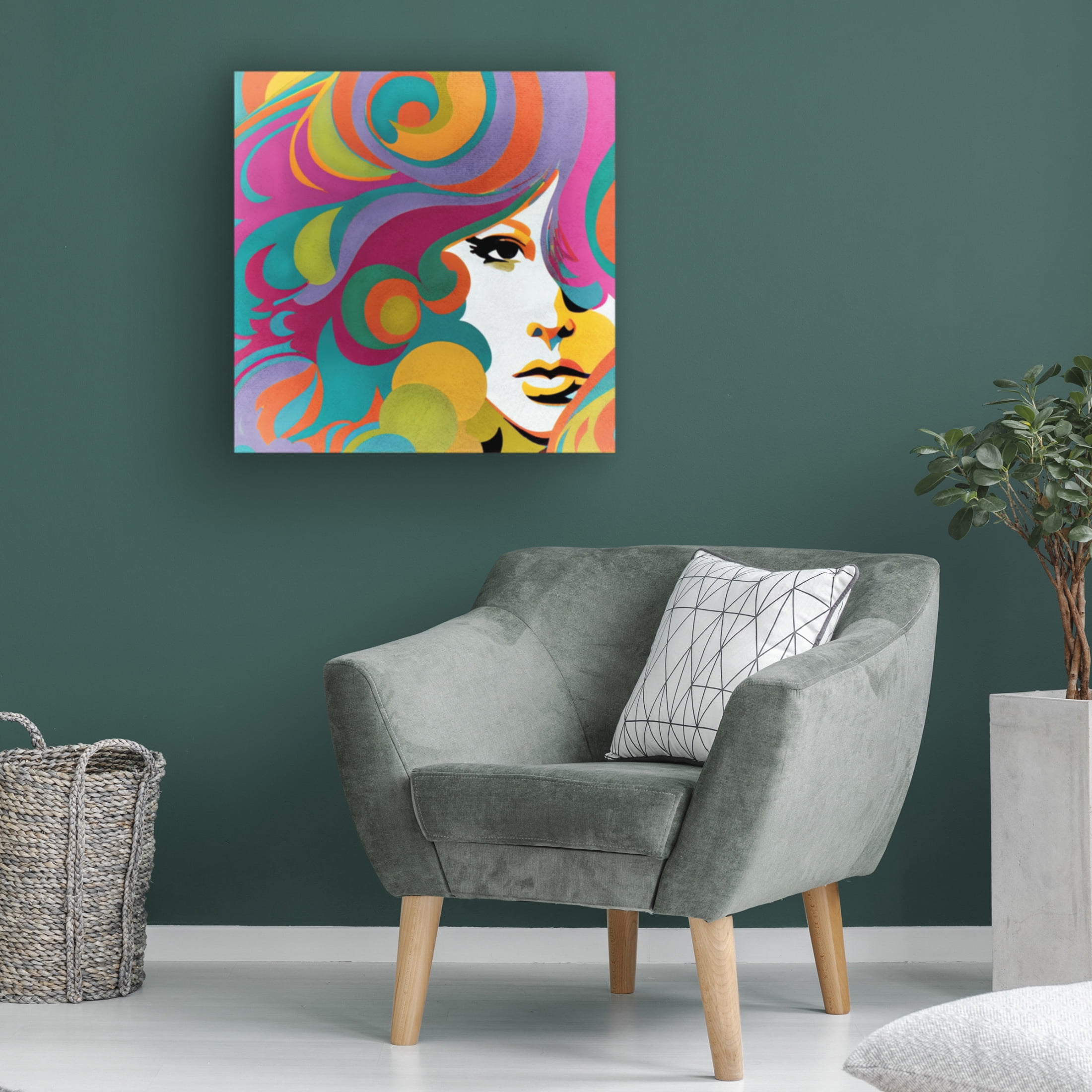 Canvas Wall Art - Sasha 'Lulu' Wall Art for Living Room, Bedroom, or Office Décor by Trademark Fine Art - 24 x 24 Inches