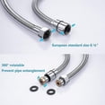 thumbnail image 3 of Anti-torsion Stainless Steel Shower Hose. Shower Hose Standard Connection G, 3 of 5