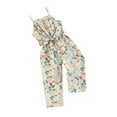 thumbnail image 1 of EYIIYE Combinaison d'Été à Jambes Larges pour Filles Enfants 1-6 Ans Combinaison Sans Manches Rayée/couleur Contrastée/imprimé Floral Bretelles Spaghetti avec Ceinture Vêtements de Mode Décontractés Quotidiens, 1 of 9