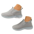 thumbnail image 3 of CAICJ98 Women’s Snow Boots Comfortable Warm Lined Ankle Booties Slip On Waterproof Short Boots Outdoor Winter Boots for Women (Grey,Size 6.5), 3 of 9